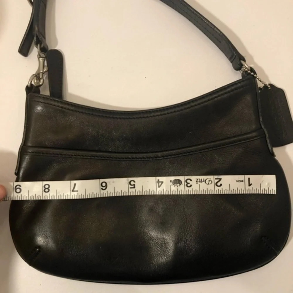Coach almost vintage black leather mini bag